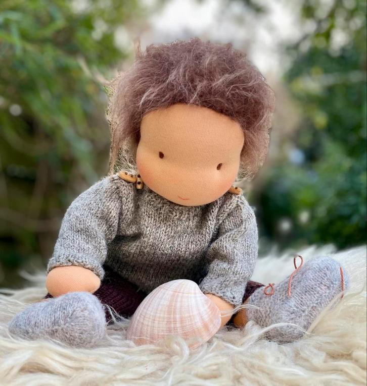 Zonnekindpop grote lijs geboren antroposofische pop waldorf, Kinderen en Baby's, Speelgoed | Poppen, Nieuw, Babypop, Ophalen of Verzenden