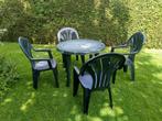 Tuinmeubel set kunststof, Ophalen, 4 zitplaatsen, Kunststof, Gebruikt