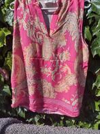 Cream mouwloze roze paisley top, Ophalen of Verzenden, Nieuw, Roze