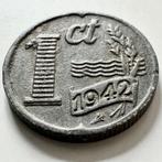 1 cent munt  1942 Tweede Wereldoorlog zink 5 stuk, Ophalen of Verzenden, Koningin Wilhelmina, 1 cent, Setje