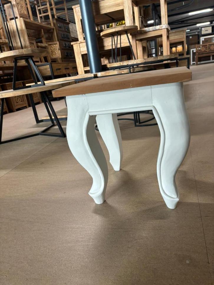 salon tafel ''queen ann'' wit, Antiek en Kunst, Antiek | Meubels | Tafels, Ophalen