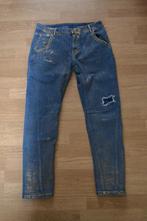 Spijkerbroek met gouden coating maat 40, Ophalen of Verzenden, Zo goed als nieuw, Blauw, W30 - W32 (confectie 38/40)