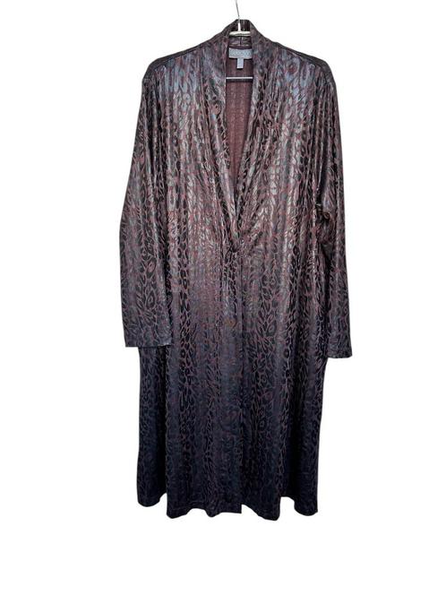 Ulla Popken Kimono Maat 46/48 Bruin Panterprint Selection, Kleding | Dames, Grote Maten, Zo goed als nieuw, Blouse of Tuniek, Bruin
