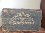 Houten wijnfles kistfirma H J Phaff Winschoten sodom, Ophalen
