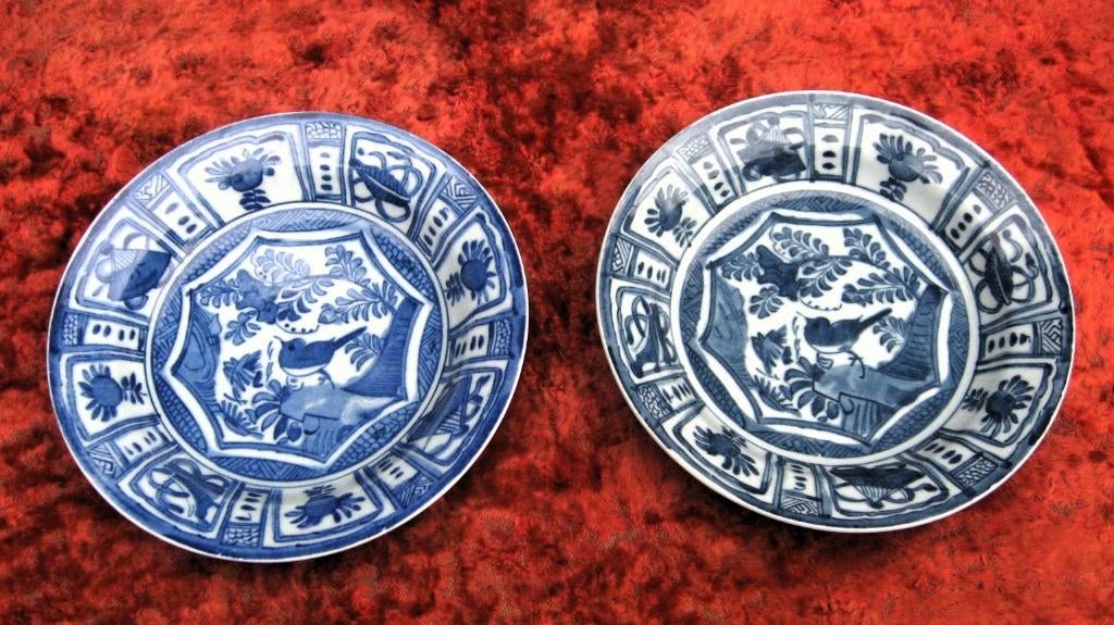 twee Chinees porseleinen schotels, borden, Ophalen