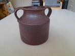 Bruin keramiek pot Brutalist- nieuw, Huis en Inrichting, Woonaccessoires | Vazen, Ophalen, Overige kleuren, Aardewerk of Porselein