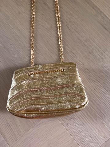 Zara mini clutch in goud metallic nieuw beschikbaar voor biedingen