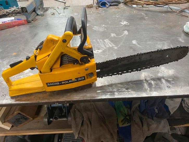 Kettingzaag benzine Sachs-Dolmar 33, Tuin en Terras, Hand-tuingereedschap, Gebruikt, Ophalen of Verzenden
