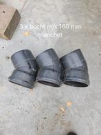 Pvc bocht pp 160 mm, Doe-het-zelf en Verbouw, Buizen en Afvoer, Ophalen, Nieuw