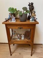 Antiek/vintage theekastje, vitrinekastje, kastje, Huis en Inrichting, Kasten | Vitrinekasten, Ophalen, Gebruikt, 50 tot 100 cm