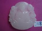 Handgemaakte Natuurlijke Witte Jade hanger GUANYIN J08., Overige voorstellingen, Zwart, Ophalen of Verzenden, Zo goed als nieuw