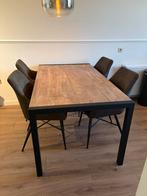 Moderne Eettafel met 4 Stoelen, Ophalen, Gebruikt, 100 tot 150 cm, 50 tot 100 cm