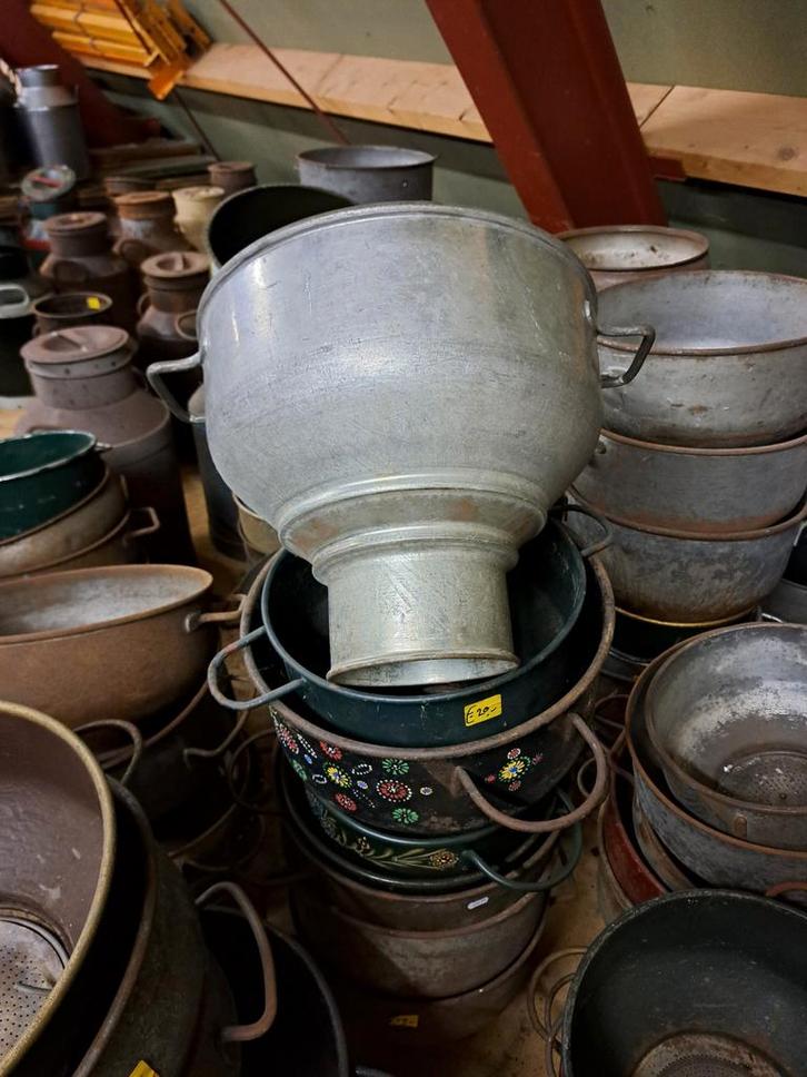 Teems ijzeren melkzeef, Antiek en Kunst, Curiosa en Brocante, Ophalen of Verzenden