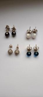 Ti Sento zilveren oorbellen met zirkonia, Ophalen of Verzenden, Zo goed als nieuw, Zilver, Zilver