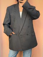 Vintage wollen oversized double breasted colbert grijs, Verzenden, Maat 46/48 (XL) of groter, Zo goed als nieuw, Vintage