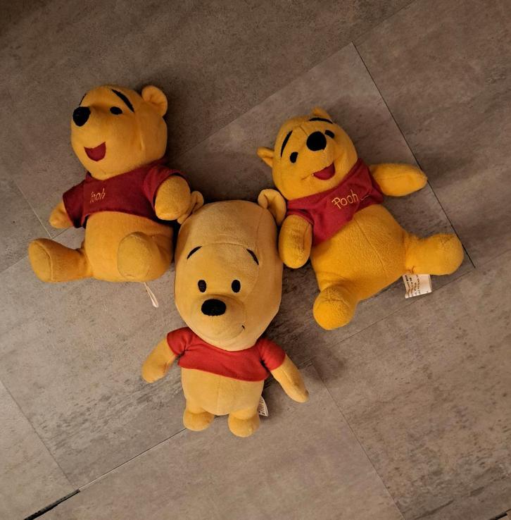 Winnie the Pooh knuffels - 3 stuks, Kinderen en Baby's, Speelgoed | Knuffels en Pluche, Zo goed als nieuw, Beer, Ophalen of Verzenden