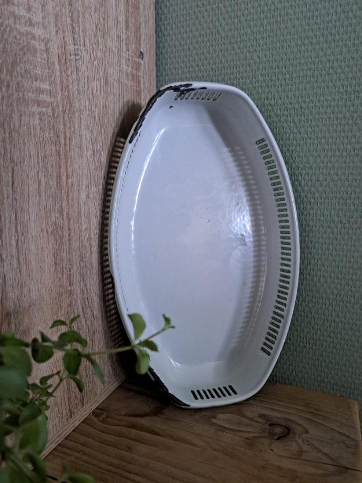 Broodmand reseda groen, Antiek en Kunst, Antiek | Emaille, Ophalen of Verzenden