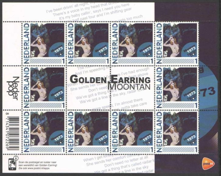 Postzegels Nederlandse Popalbums: Golden Earring, Postzegels en Munten, Postzegels | Nederland, Postfris, Na 1940, Ophalen of Verzenden