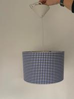 Leuke blauw-wit geruite lampenkap, Huis en Inrichting, Lampen | Lampenkappen, Ophalen, Wit, Rond, Zo goed als nieuw