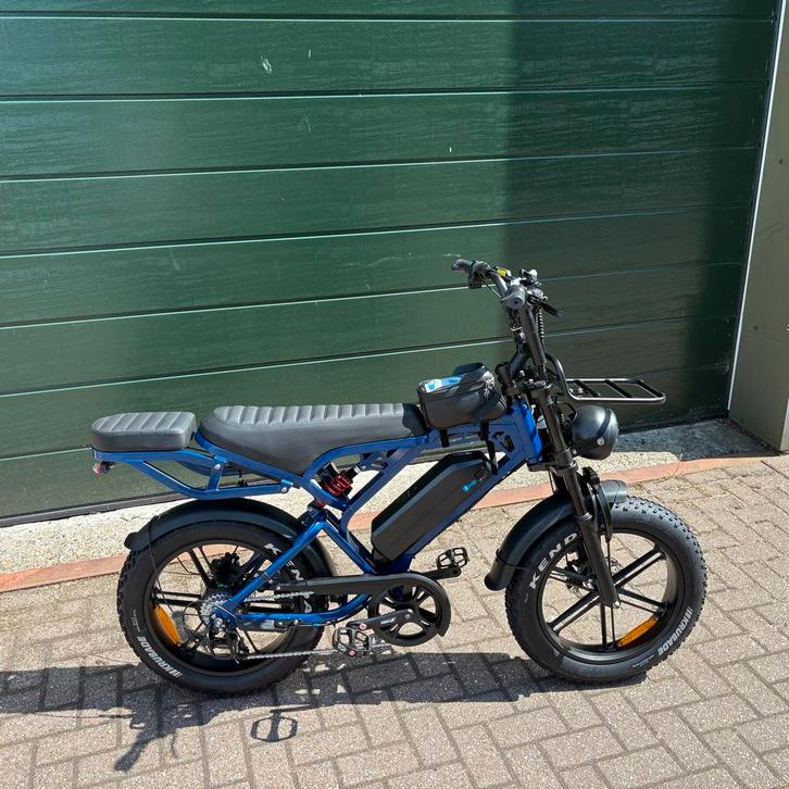 Fatbike V20 Porsche Blauw (rijklaar), Fietsen en Brommers, Elektrische fietsen, Gebruikt, Overige merken, 51 tot 55 cm, 30 tot 50 km per accu