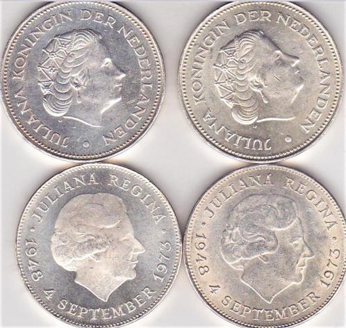 10 GULDEN MUNTEN   8 STUKS, Postzegels en Munten, Munten | Nederland, 10 gulden, Koningin Juliana, Zilver, Verzenden