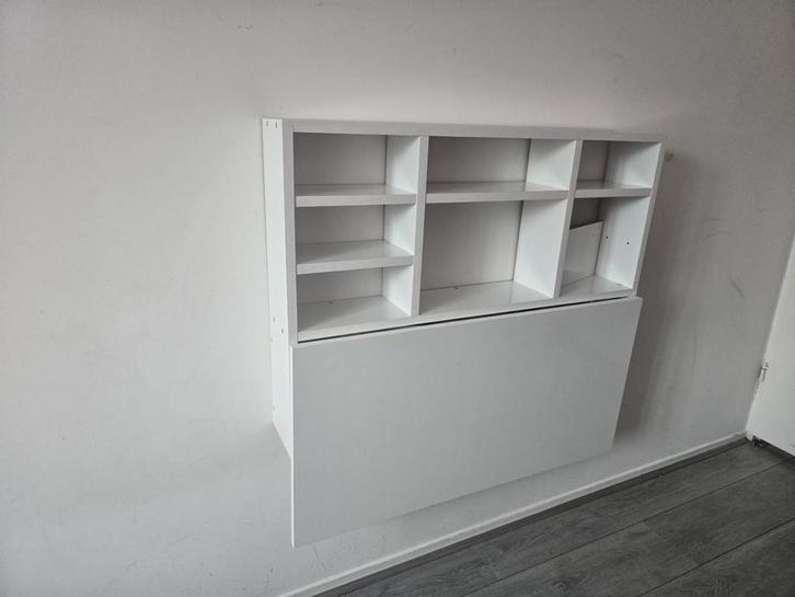 Wandbureau met opbergvakken, Huis en Inrichting, Kasten | Vitrinekasten, Zo goed als nieuw, Minder dan 100 cm, 50 tot 100 cm, 25 tot 50 cm