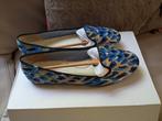 Charles Philip Shanghai loafers, dessin blauw zwart, 37, Charles Philip Shanghai, Blauw, Instappers, Ophalen of Verzenden