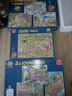 Jan van Haasteren Puzzels - 3x1000 & 1x1500, Ophalen of Verzenden, 500 t/m 1500 stukjes, Zo goed als nieuw