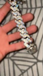 ICED OUT MOISSANITE CUBAN ARMBAND, Ophalen, Overige materialen, Nieuw, Met edelsteen