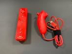 Wii MotionPlus controller + Nunchuck (rood), Ophalen of Verzenden, Gebruikt, Wii U, Wii-mote of Nunchuck