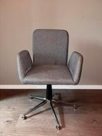 Grijze bureaustoel – draaibaar, in hoogte verstelbaar, Ophalen, Gebruikt, Grijs, Bureaustoel