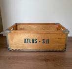 Houten kist, vintage industrieel, Ophalen, Gebruikt, 50 tot 100 cm, Minder dan 50 cm