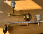 Vintage Messing Wandlampen - Uitschuifbare Arm, Ophalen of Verzenden, Gebruikt, Metaal