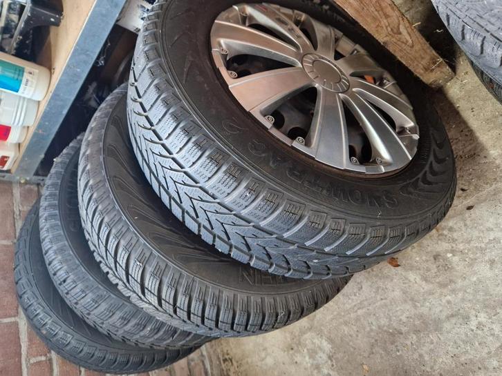 2 sets Winterbanden M+S 205/55 R16 en 195/65 R15, Auto-onderdelen, Banden en Velgen, Banden en Velgen, Winterbanden, 16 inch, 205 mm