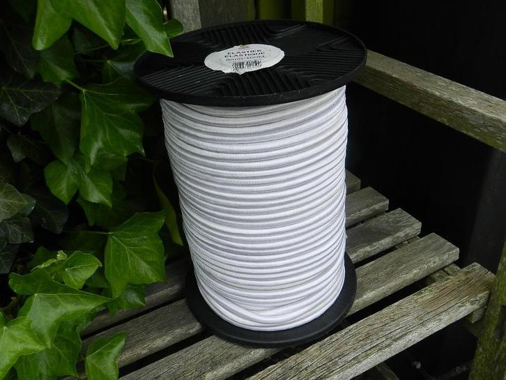 ELASTIEK 8mm haspels a 100mtr/wit, Watersport en Boten, Accessoires en Onderhoud, Nieuw, Overige typen, Ophalen