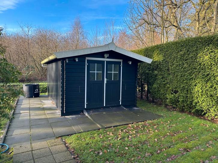 Houten Schuur / Tuinhuis, Tuin en Terras, Tuinhuizen, Gebruikt, Schuur, Hout, 250 tot 500 cm, 200 tot 400 cm, Zonder ramen, Ophalen
