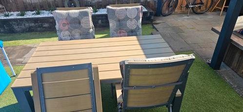 Bois le Duc tuinset, Tuin en Terras, Tuinsets en Loungesets, Gebruikt, Tuinset, Aluminium, 4 zitplaatsen, Eettafel, Stoel, Ophalen of Verzenden