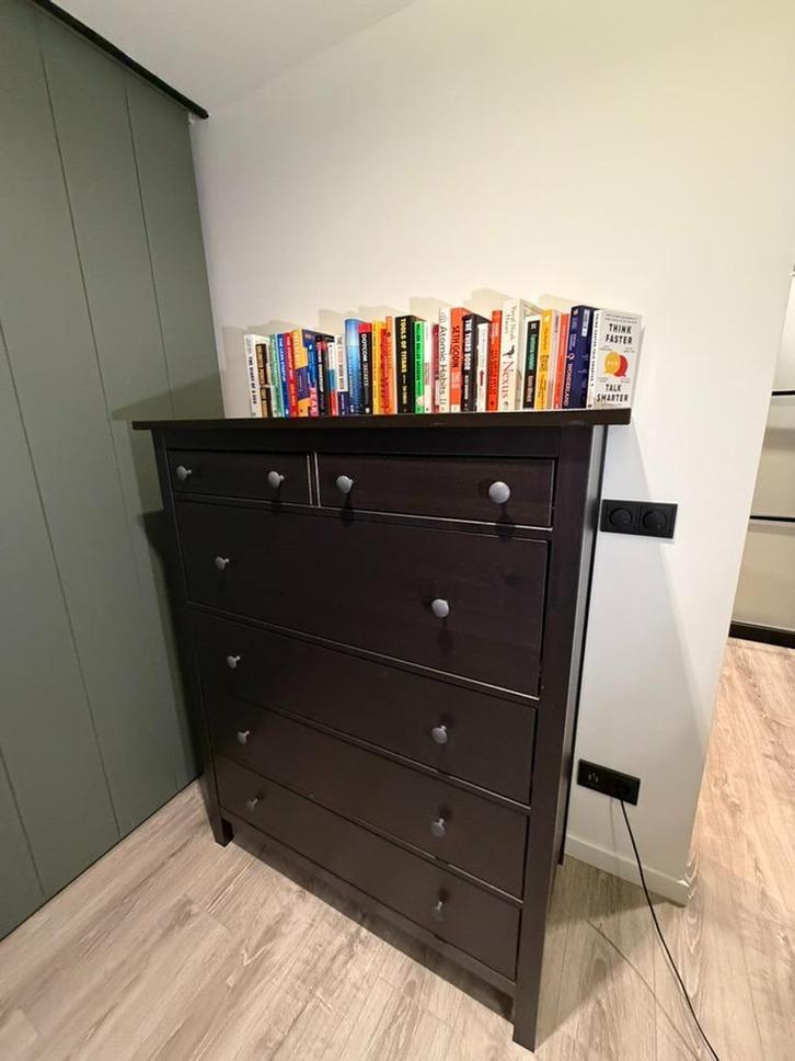 IKEA HEMNES Ladekast 6 lades (Zwartbruin / Black-brown), Huis en Inrichting, Kasten | Ladekasten, Gebruikt, 100 tot 150 cm, 100 tot 150 cm