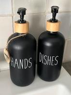 Set zwarte zeeppompjes, 500 ml, stoer & landelijk, Ophalen of Verzenden, Zo goed als nieuw