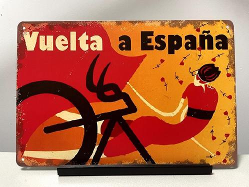 Vuelta (wielrennen) metalen bord (Old Look), Verzamelen, Merken en Reclamevoorwerpen, Nieuw, Reclamebord, Ophalen of Verzenden