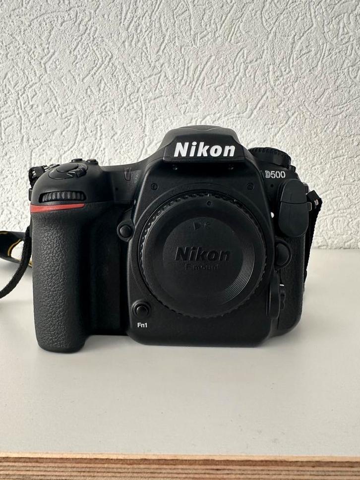 Nikon spiegelreflex camera D500 met twee lenzen, Audio, Tv en Foto, Fotocamera's Digitaal, Gebruikt, Nikon, Geen optische zoom