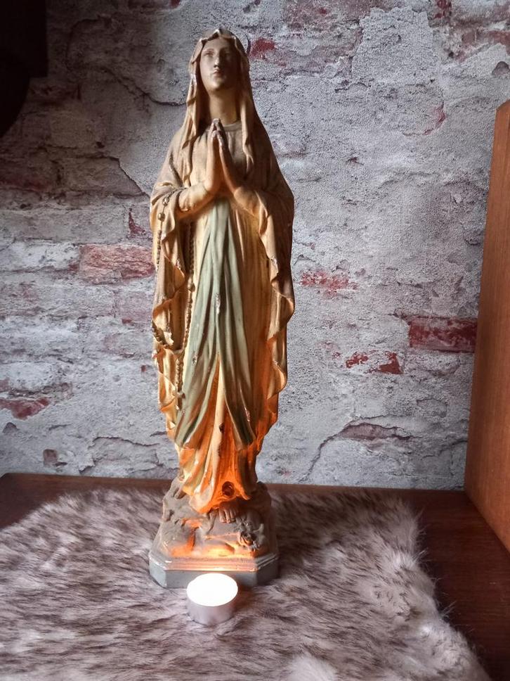 Antiek brocant Maria beeld   (altaar beeld), Antiek en Kunst, Antiek | Religie, Ophalen of Verzenden