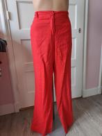 Rood linnen pantalon mt L Ferrari rode broek promiss, Lang, Maat 42/44 (L), Ophalen of Verzenden, Zo goed als nieuw