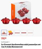 Nieuw!! Le creuset pannetjes, Huis en Inrichting, Gietijzer, Nieuw, Ophalen of Verzenden, Keramische plaat