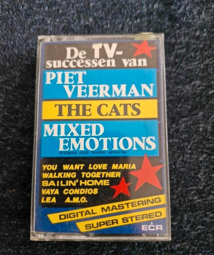 Cassettebandje Piet Veerman/The Cats, Cd's en Dvd's, Cassettebandjes, Zo goed als nieuw, Pop, 1 bandje, Ophalen of Verzenden