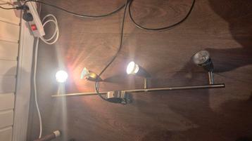  Massive plafondlamp met 4 spots – geborsteld staal beschikbaar voor biedingen