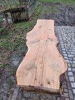 Eiken tafelblad / boomstamtafel / eettafel, Ophalen, Zo goed als nieuw, Rechthoekig, Hout