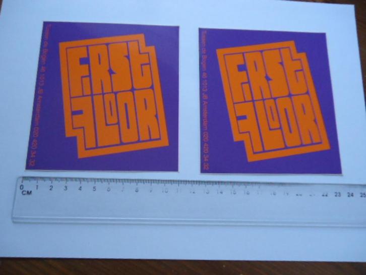 sticker oud First floor mokum amsterdam retro flodder ? film, Verzamelen, Stickers, Zo goed als nieuw, Bedrijf of Vereniging, Verzenden