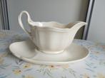Wedgwood Sauskom op losse schotel "Queen Plain", Ophalen of Verzenden, Zo goed als nieuw, Kom(men), Wedgwood