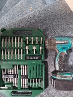 Makita DDF343 SCHROEFMACHINE +accu+powerbits, Gebruikt, Ophalen of Verzenden